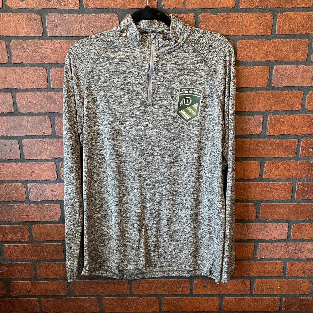 Under Armour Utah Utes Heat Gear Military Appreciation 1/4 Zip Pullover Size Md